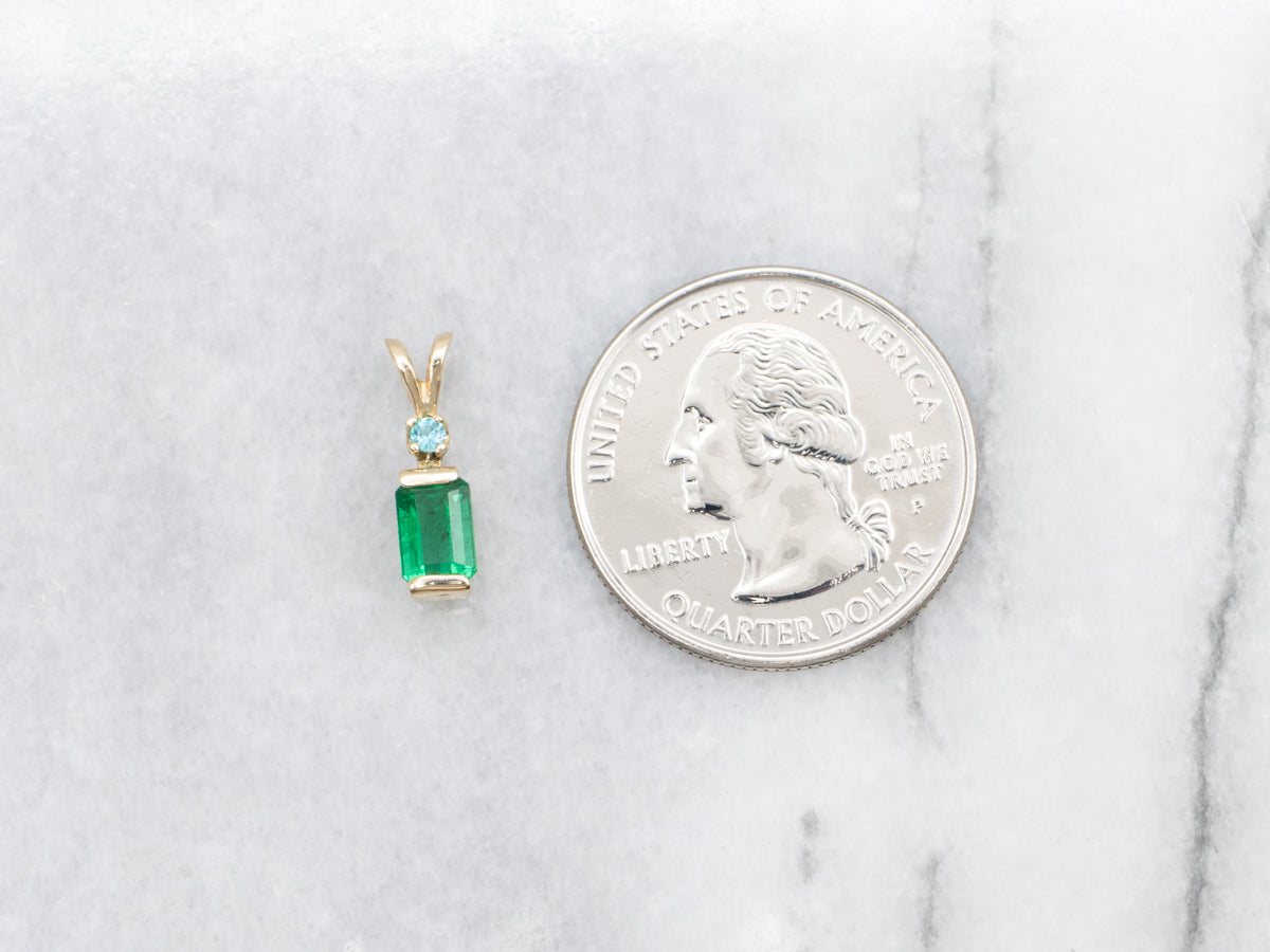 Emerald and Apatite Gemstone Pendant