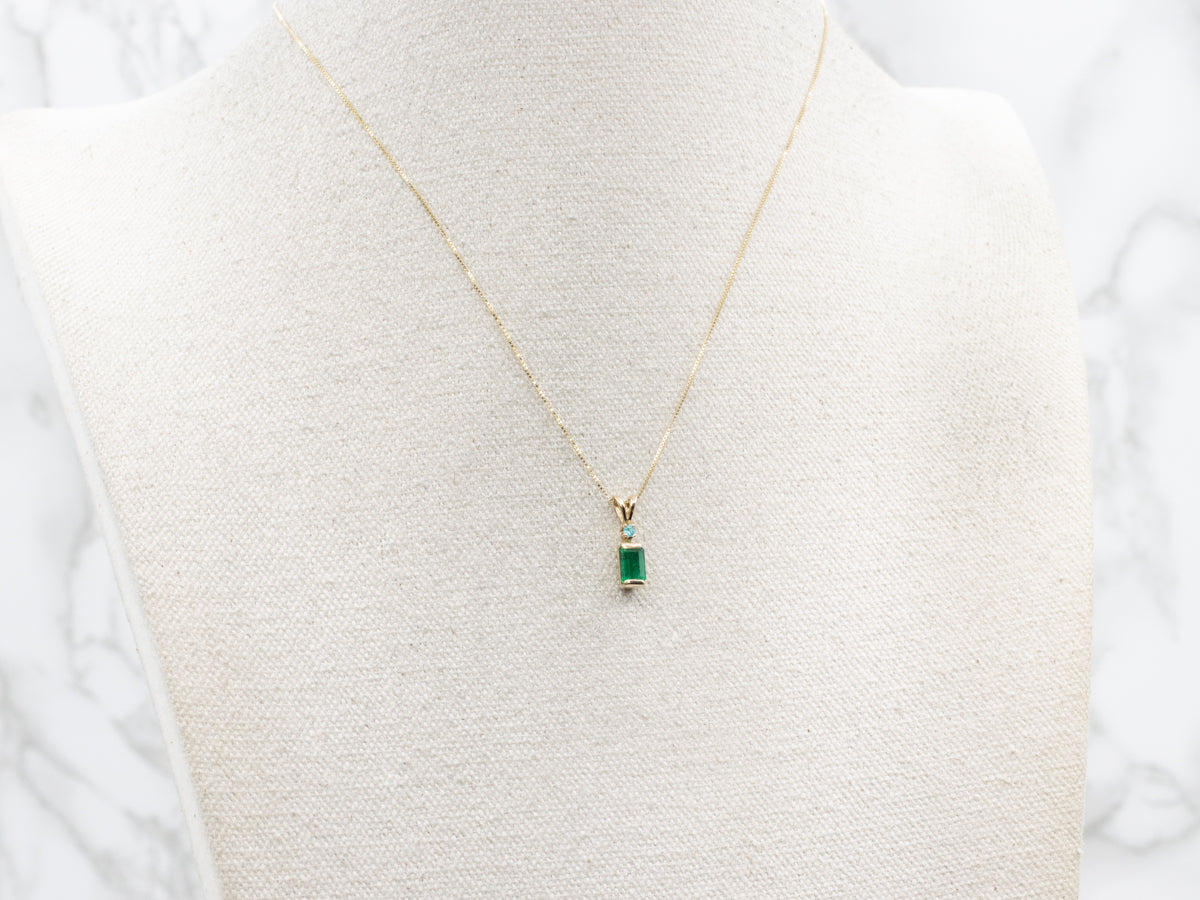 Emerald and Apatite Gemstone Pendant