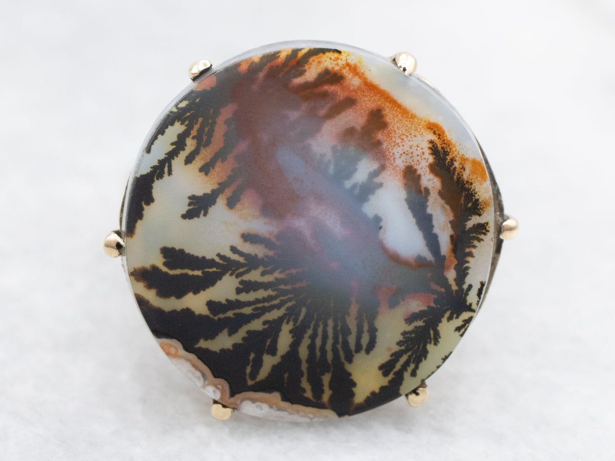 Bold Dendritic Agate Cocktail Ring