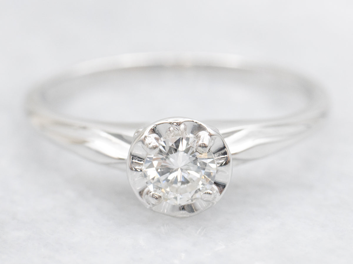 Classic Round Brilliant Diamond Solitaire Engagement Ring