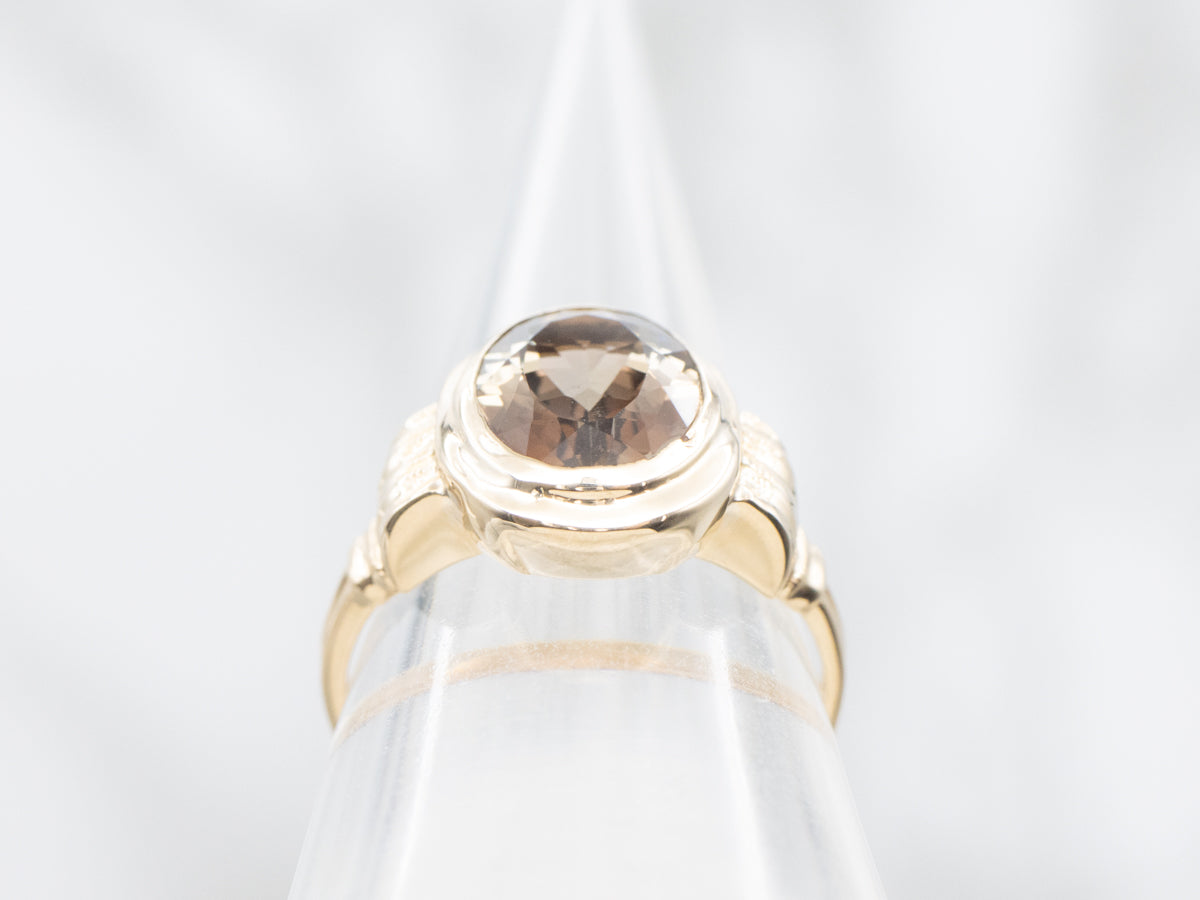 *RESERVED* Vintage Gold Bezel Set Andalusite Ring