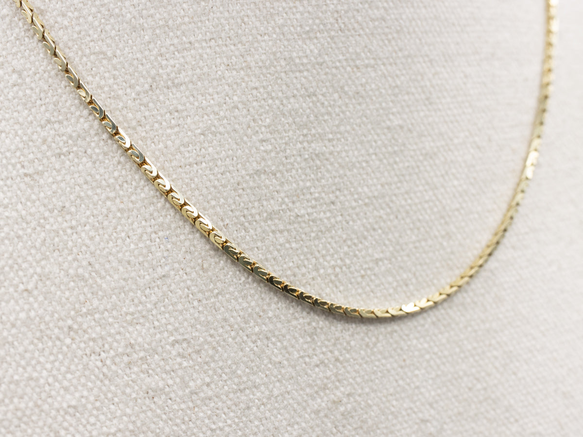 Long Fancy Woven Link Chain