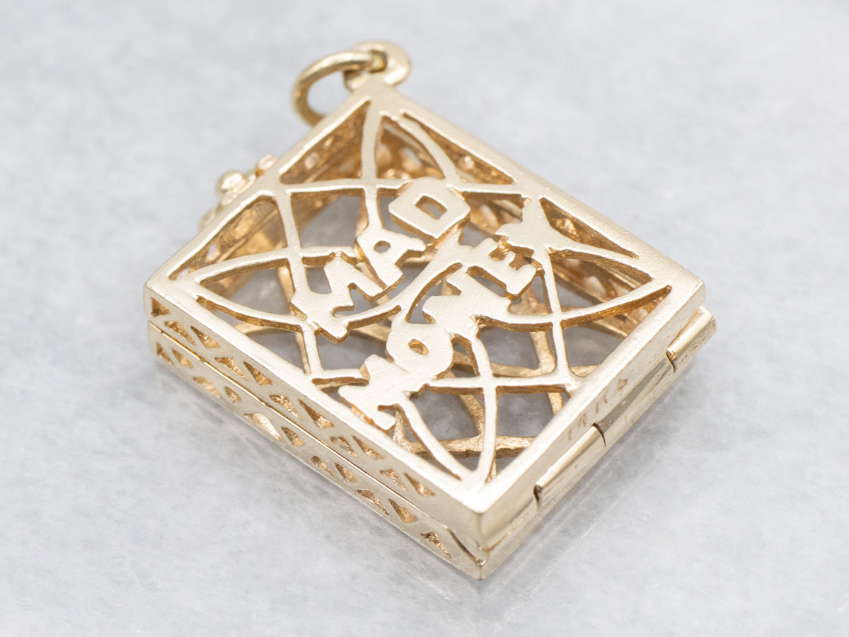 Gold Filigree "Mad Money" Locket