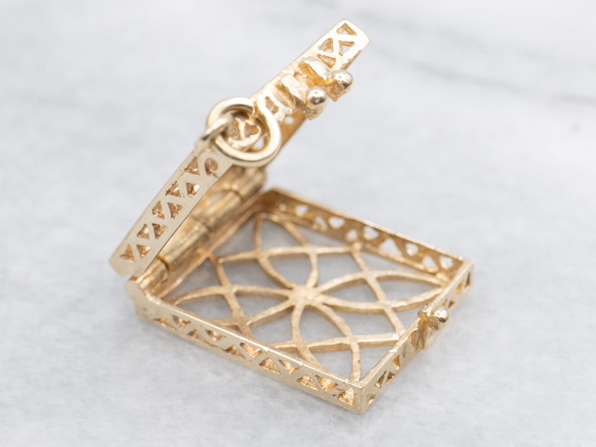 Gold Filigree "Mad Money" Locket