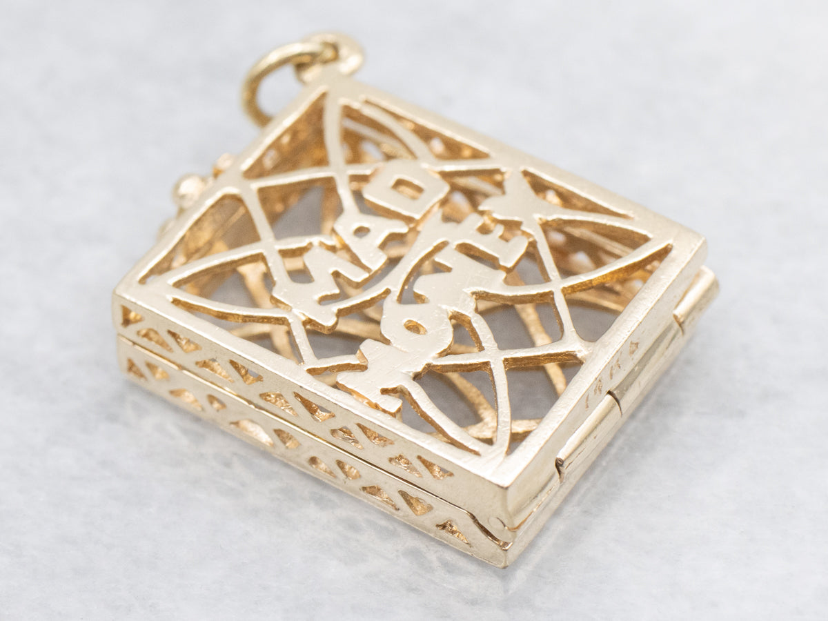 Gold Filigree "Mad Money" Locket