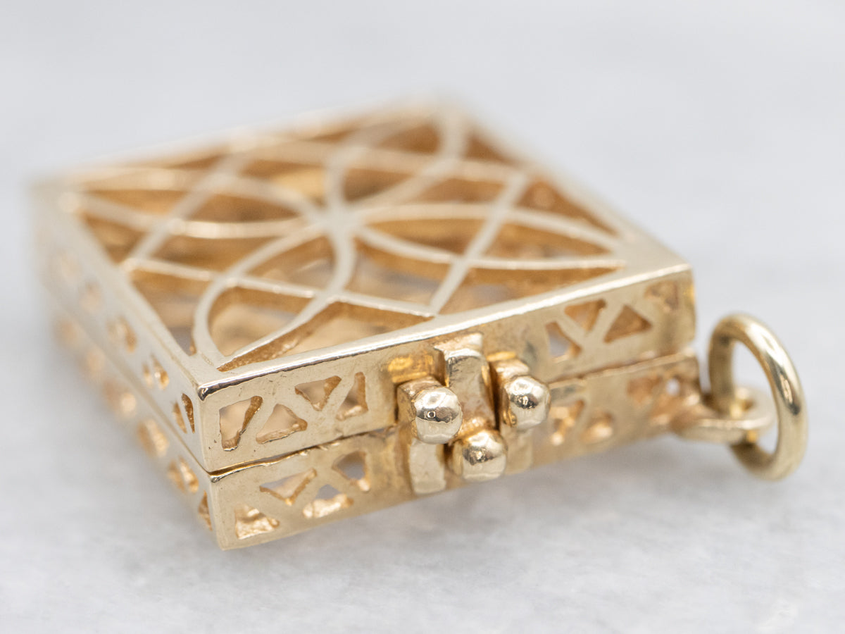 Gold Filigree "Mad Money" Locket