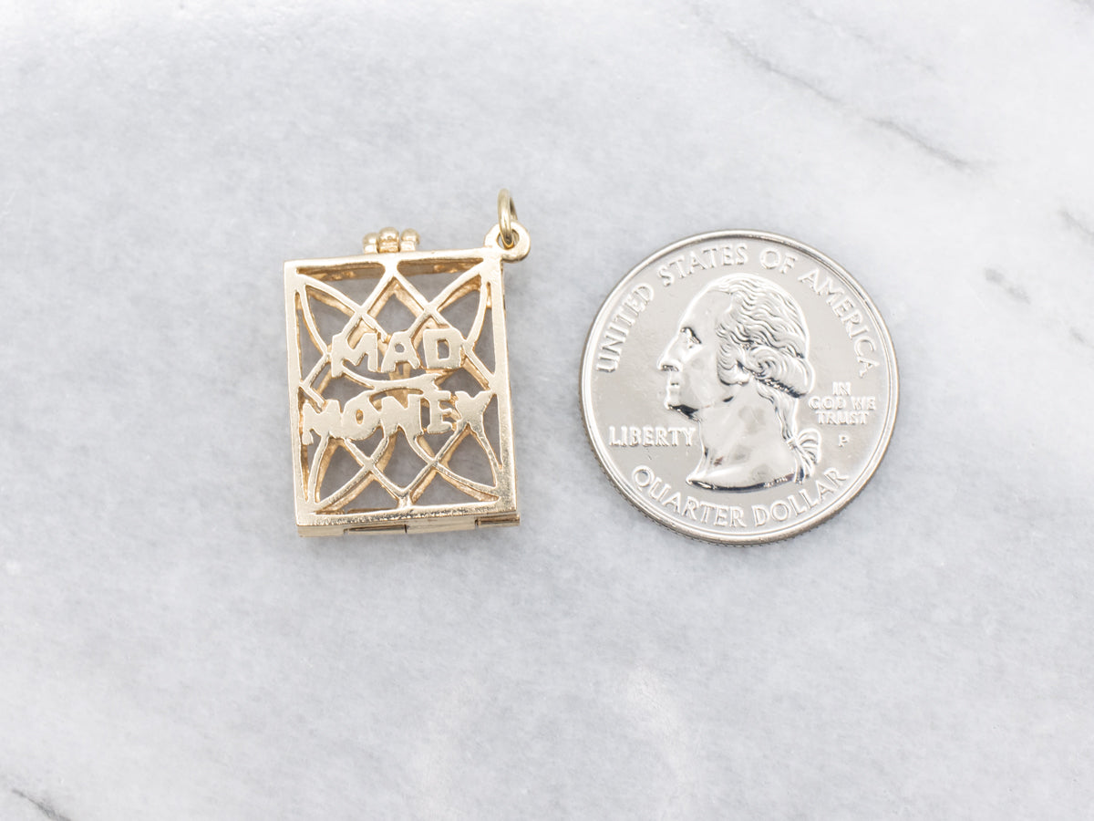 Gold Filigree "Mad Money" Locket