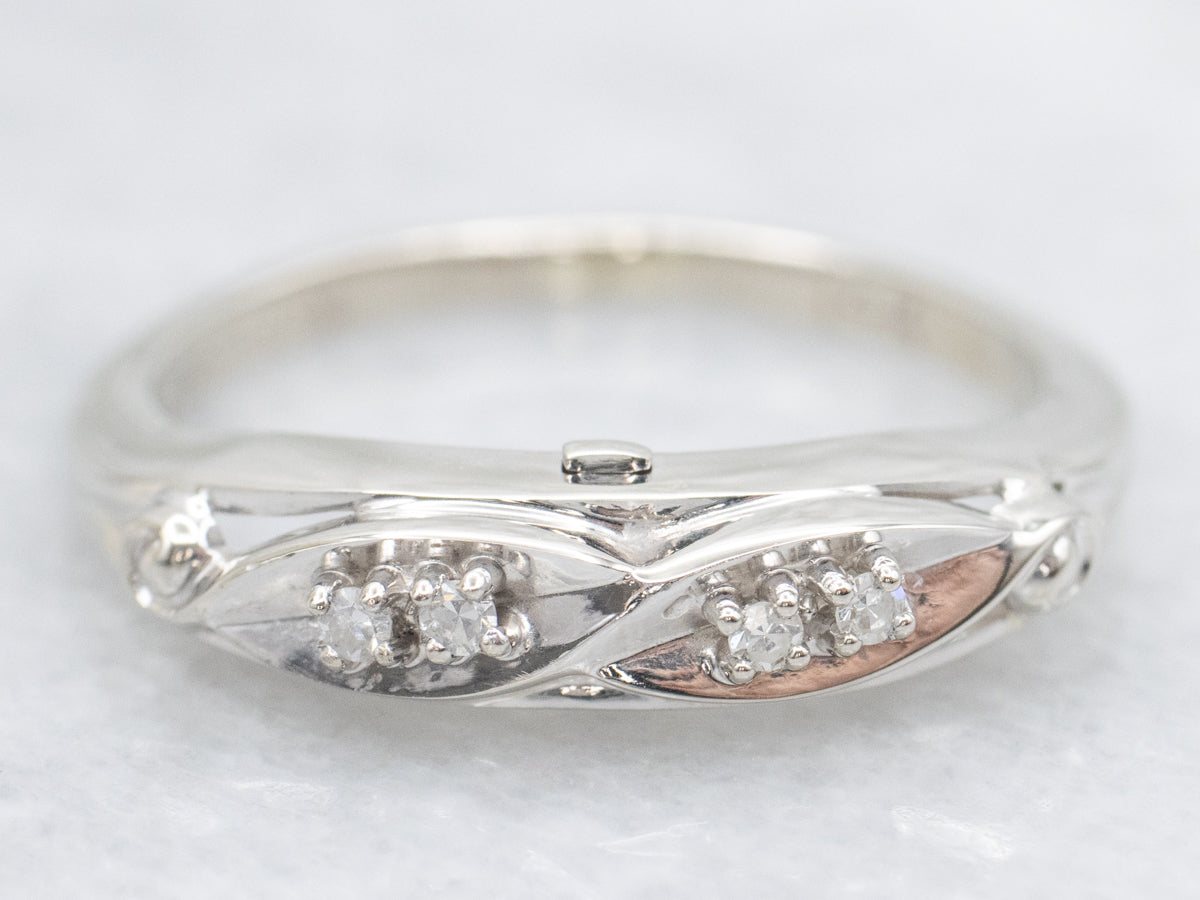 Vintage Keepsake Diamond Wedding Band