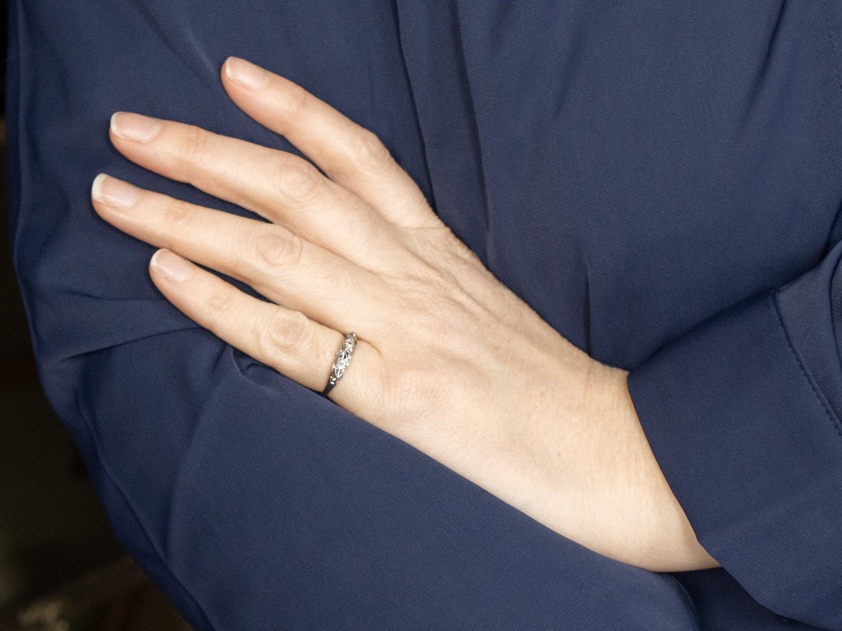 Vintage Keepsake Diamond Wedding Band