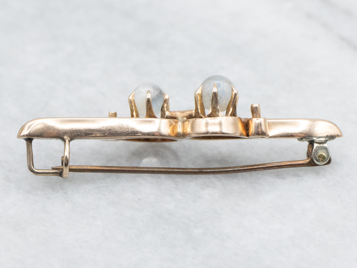 Art Nouveau Era Moonstone Brooch