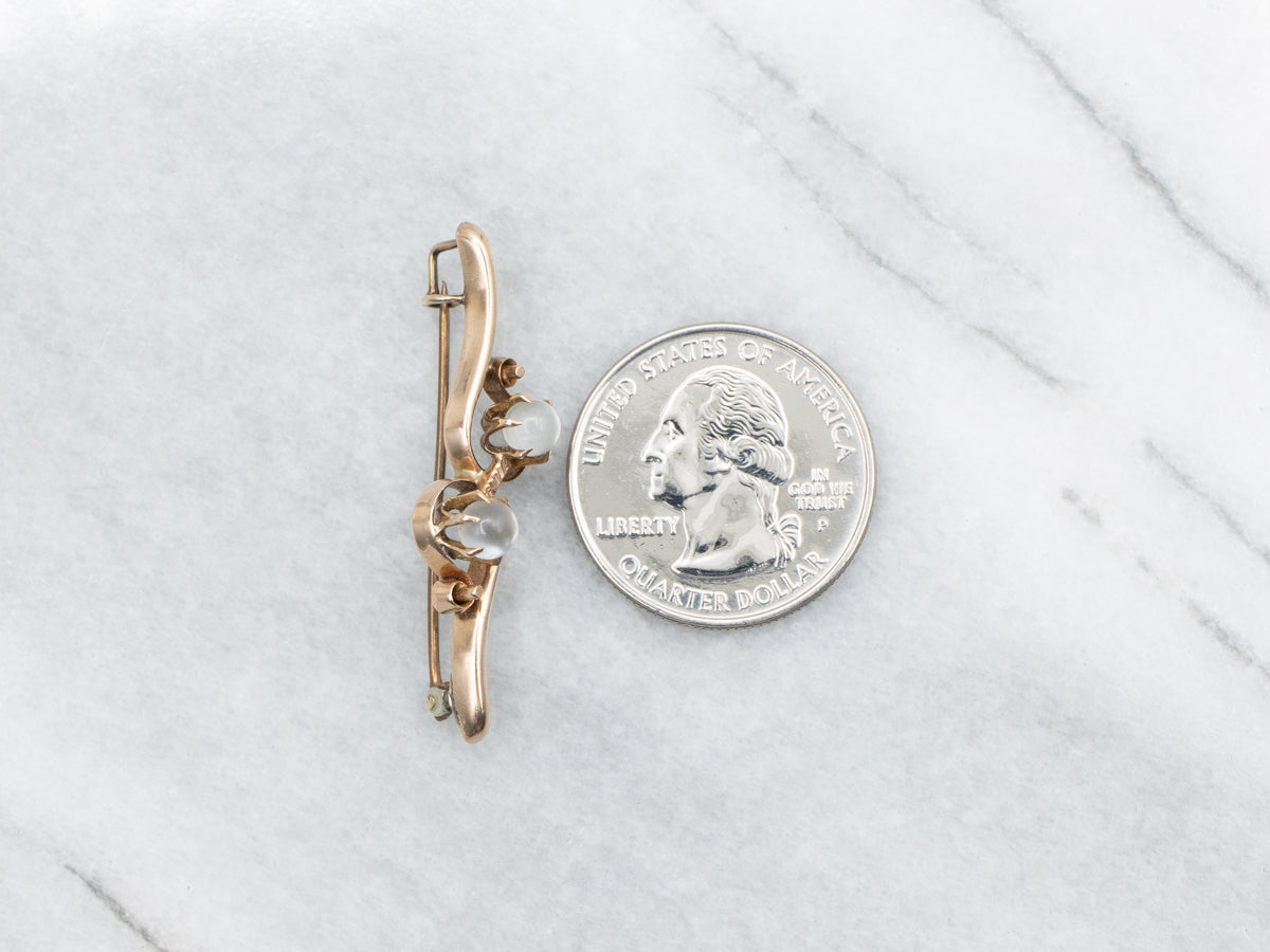 Art Nouveau Era Moonstone Brooch