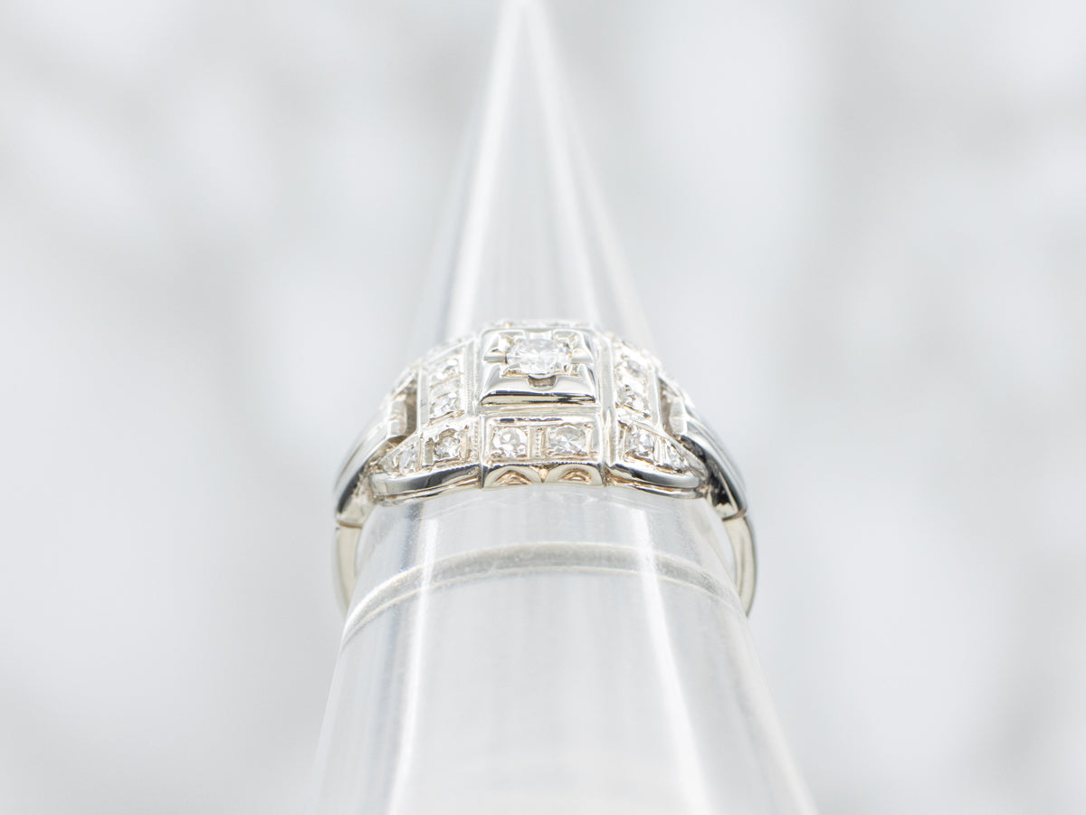 Early Retro-Era Diamond Engagement Ring