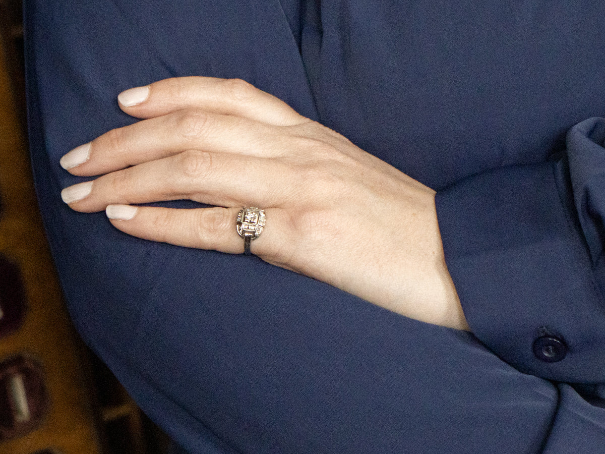 Early Retro-Era Diamond Engagement Ring