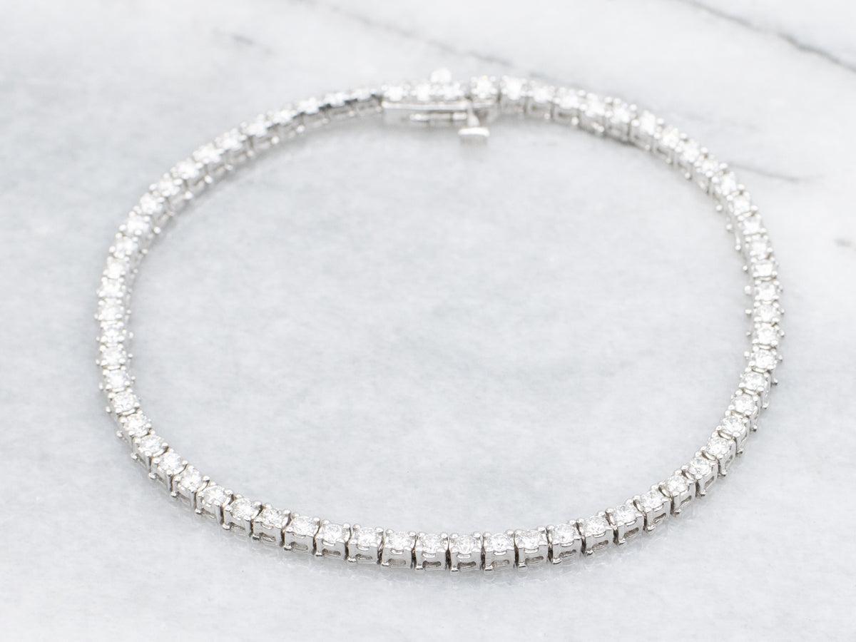 Modern Gold Diamond Tennis Bracelet