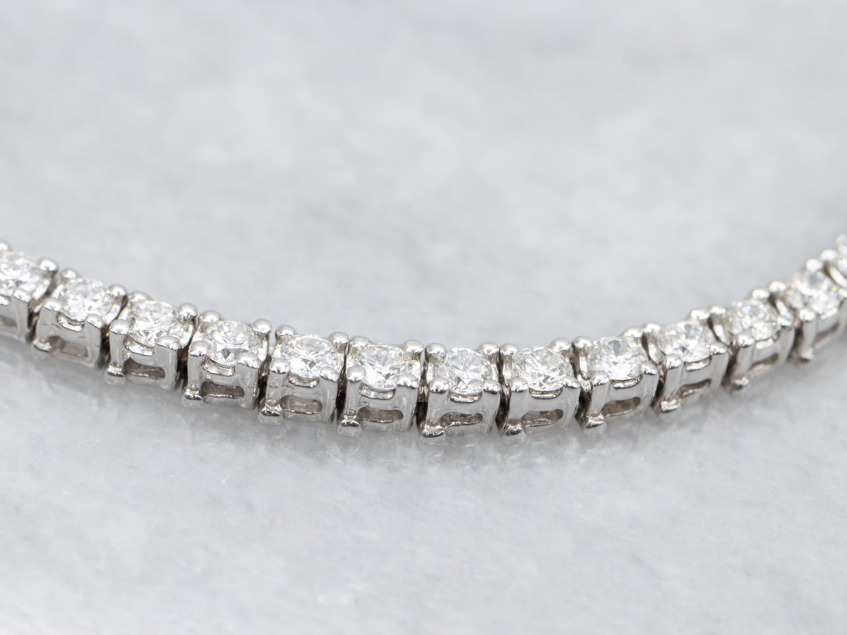 Modern Gold Diamond Tennis Bracelet
