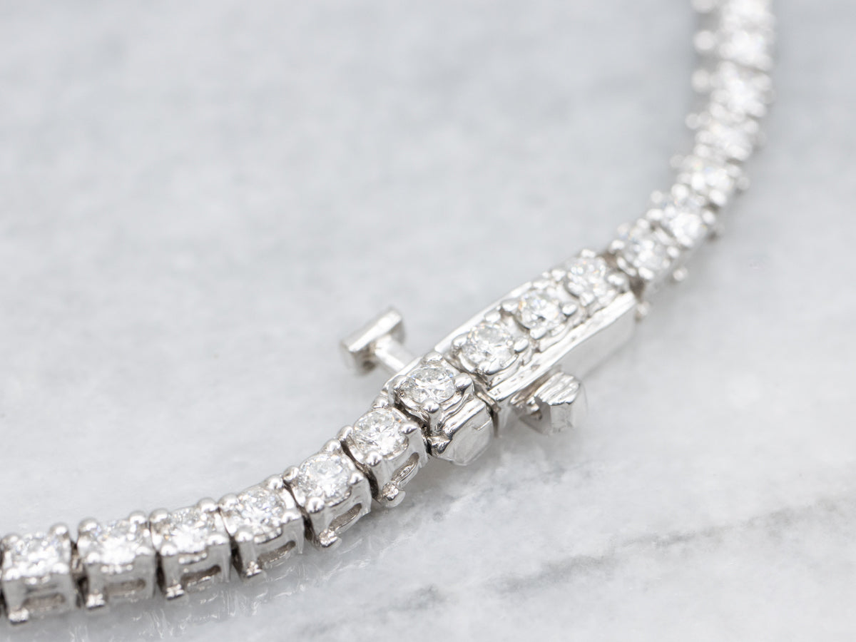 Modern Gold Diamond Tennis Bracelet
