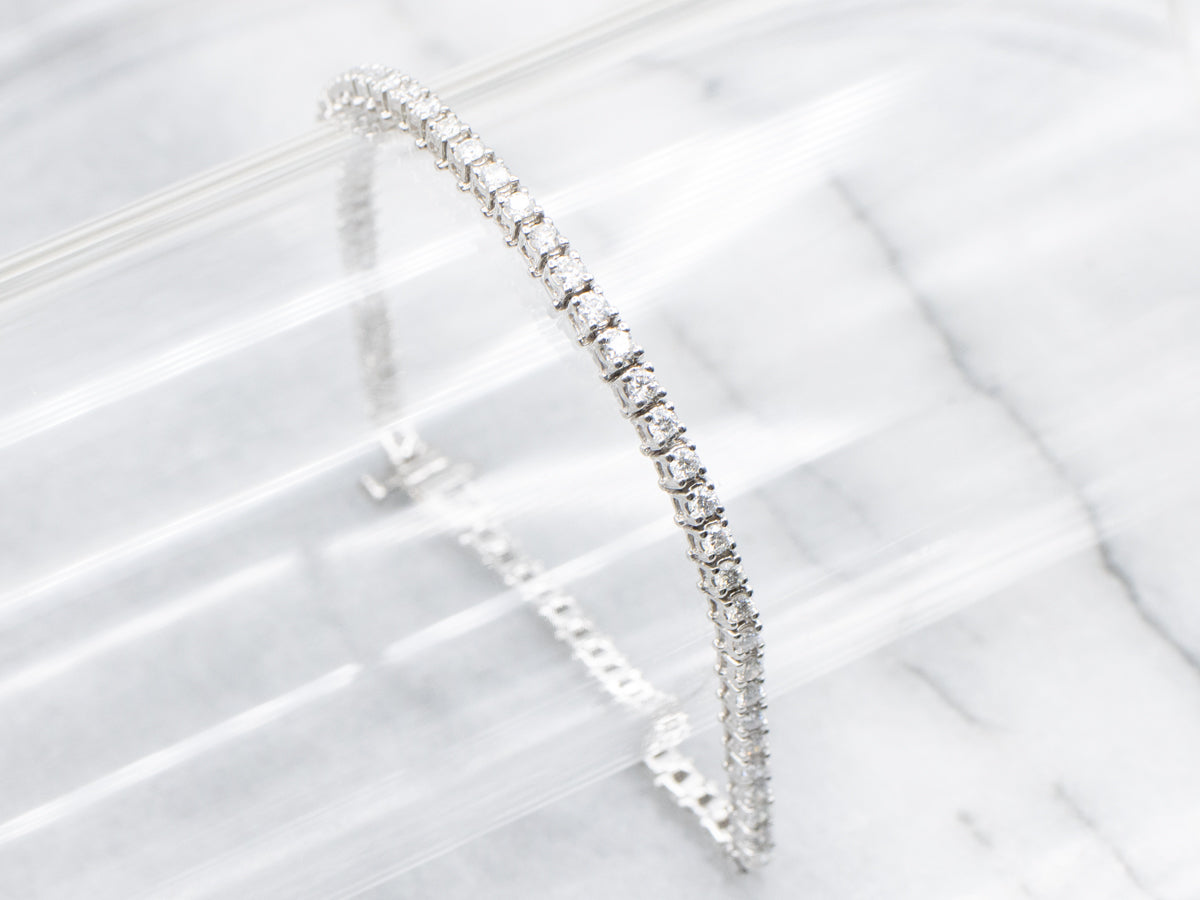 Modern Gold Diamond Tennis Bracelet