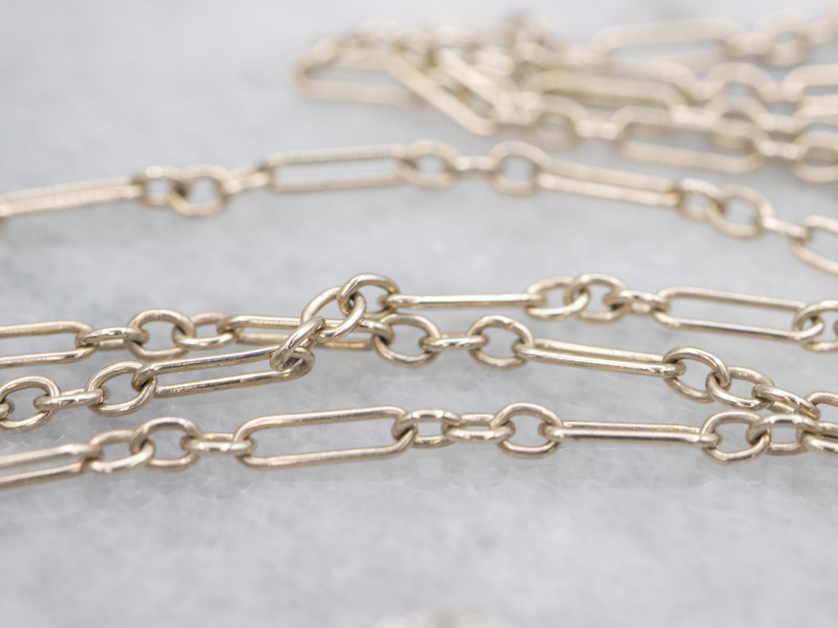 Art Deco Diamond and Seed Pearl Pendant Necklace