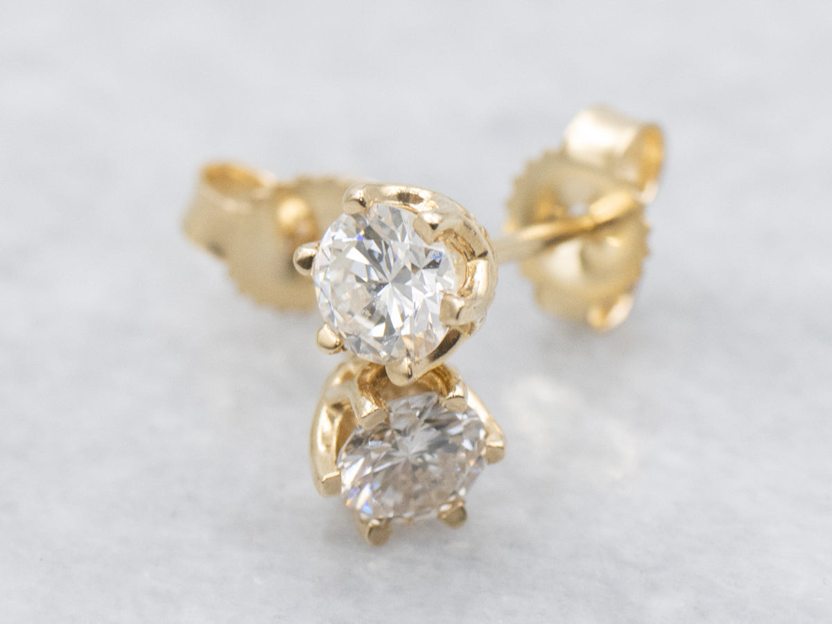 Round Brilliant Diamond Stud Earrings