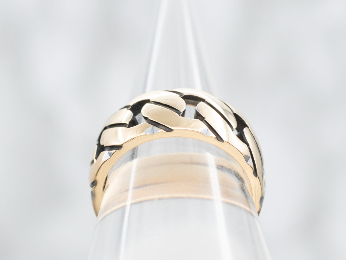 Polished Gold Curb Link Band