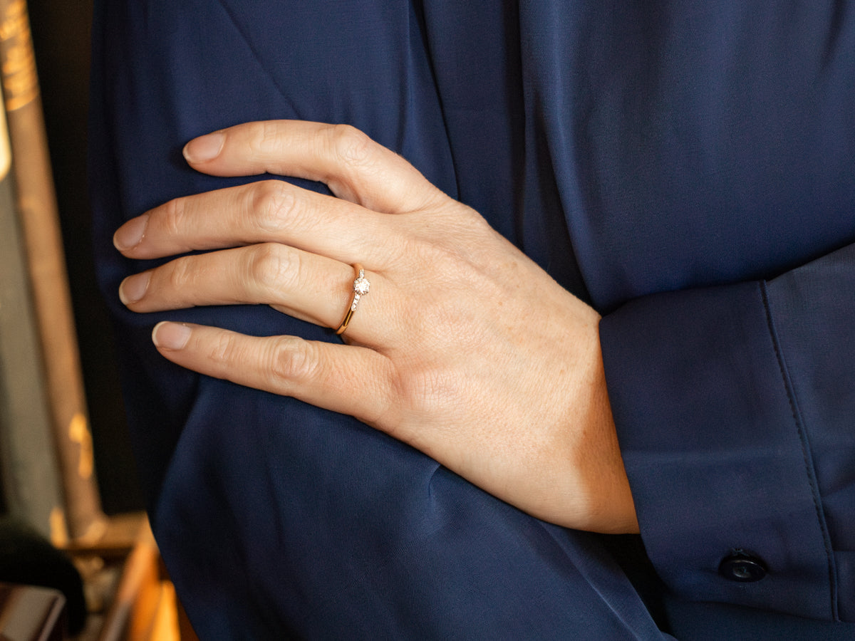 1940s European Cut Diamond Engagement Ring