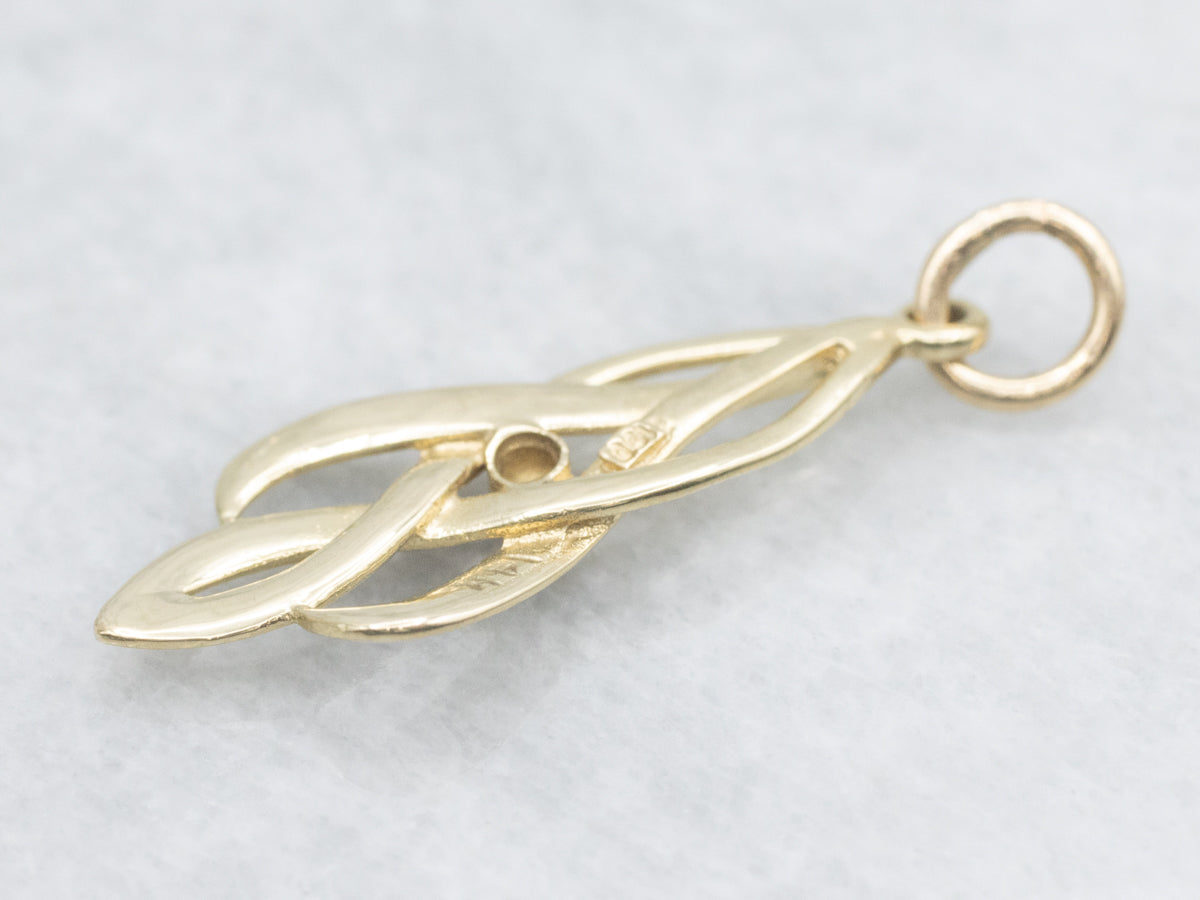 Yellow Gold Looping Diamond Pendant