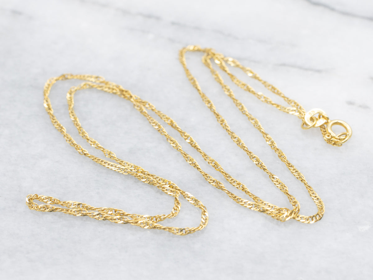 Yellow Gold Singapore Chain