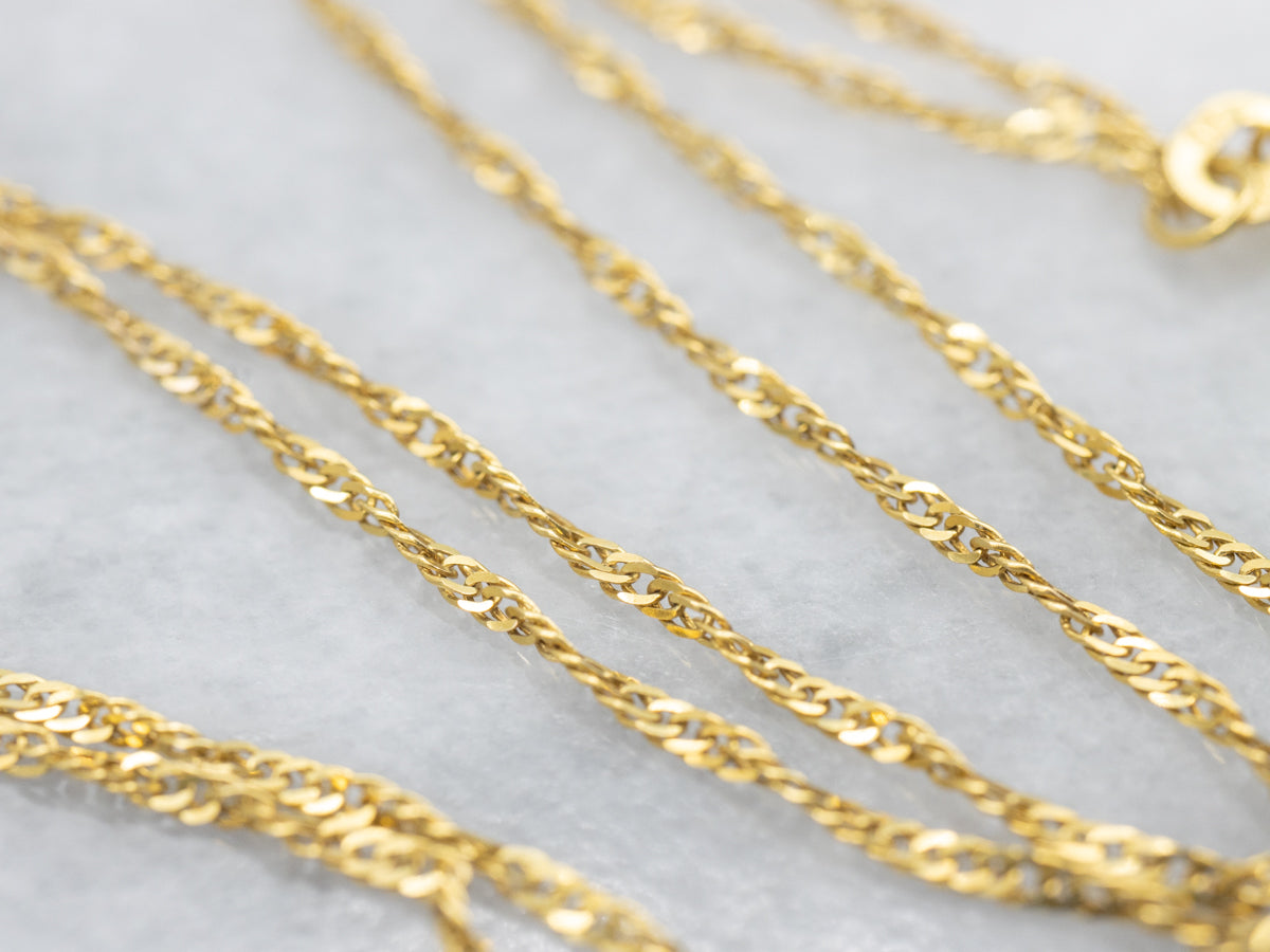 Yellow Gold Singapore Chain