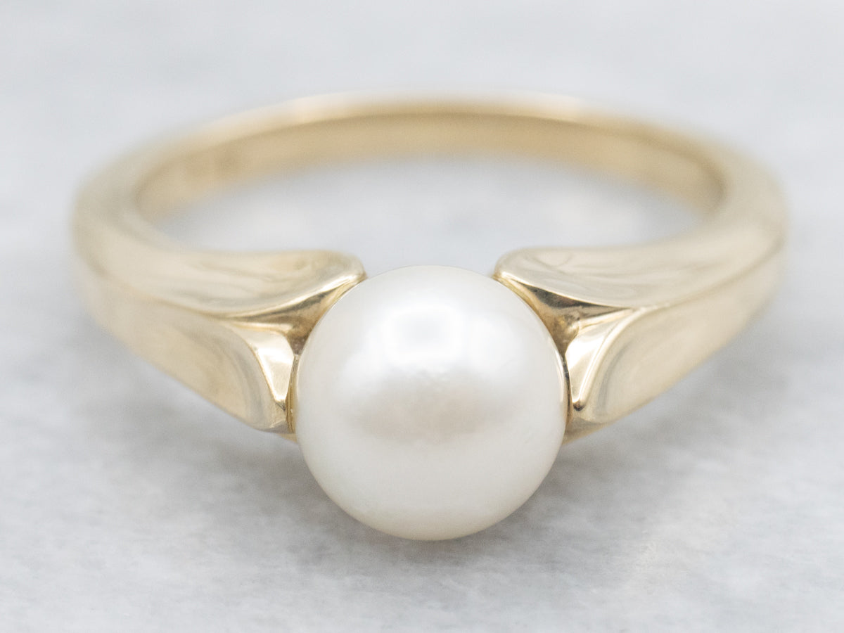 Sweet Gold Saltwater Pearl Ring