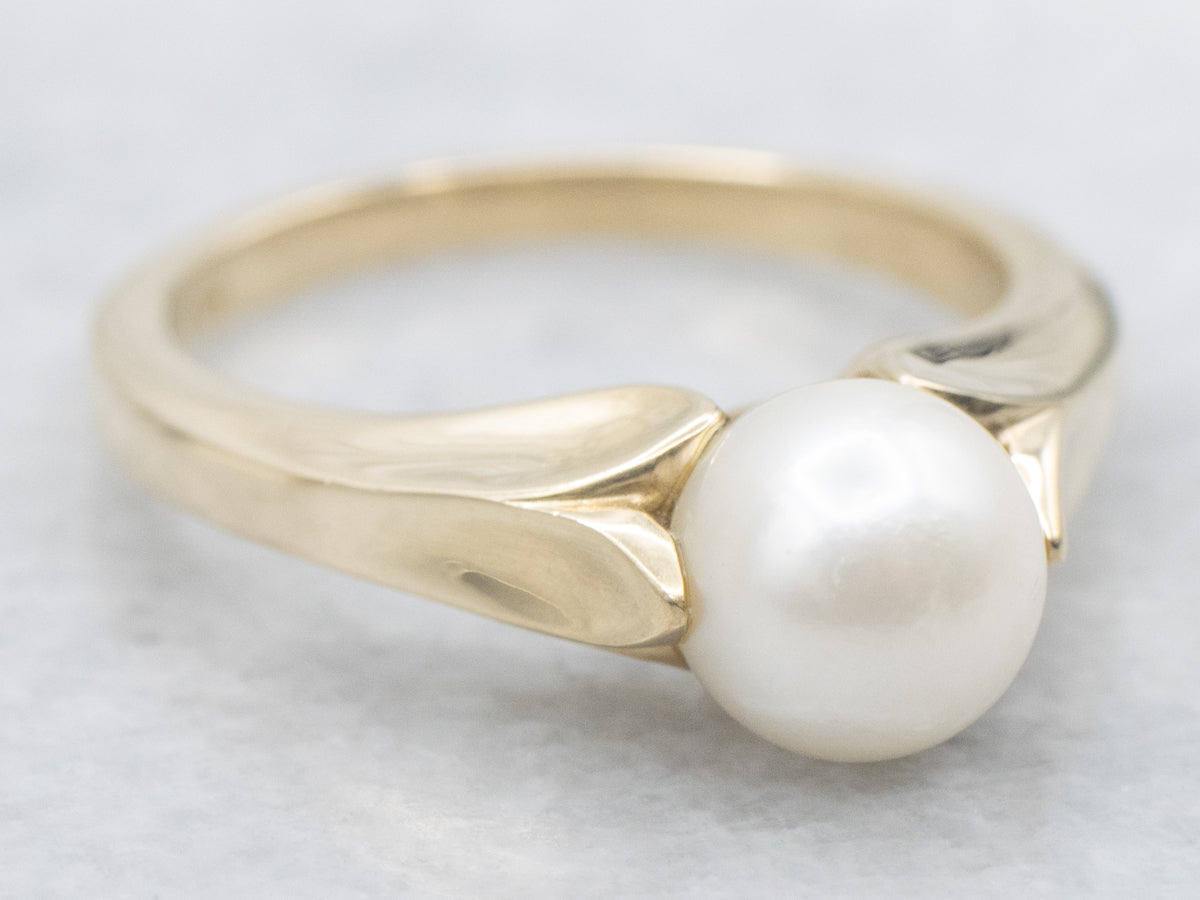 Sweet Gold Saltwater Pearl Ring