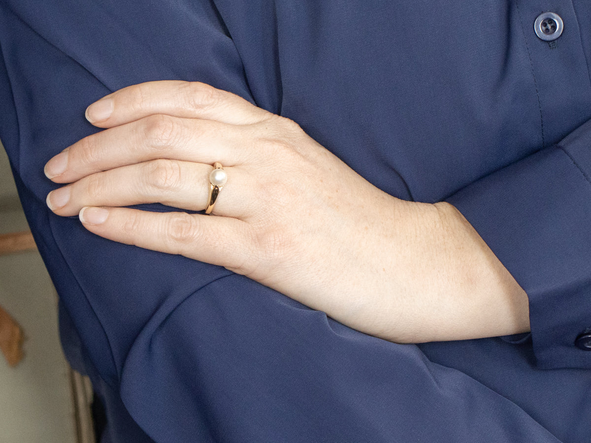 Sweet Gold Saltwater Pearl Ring