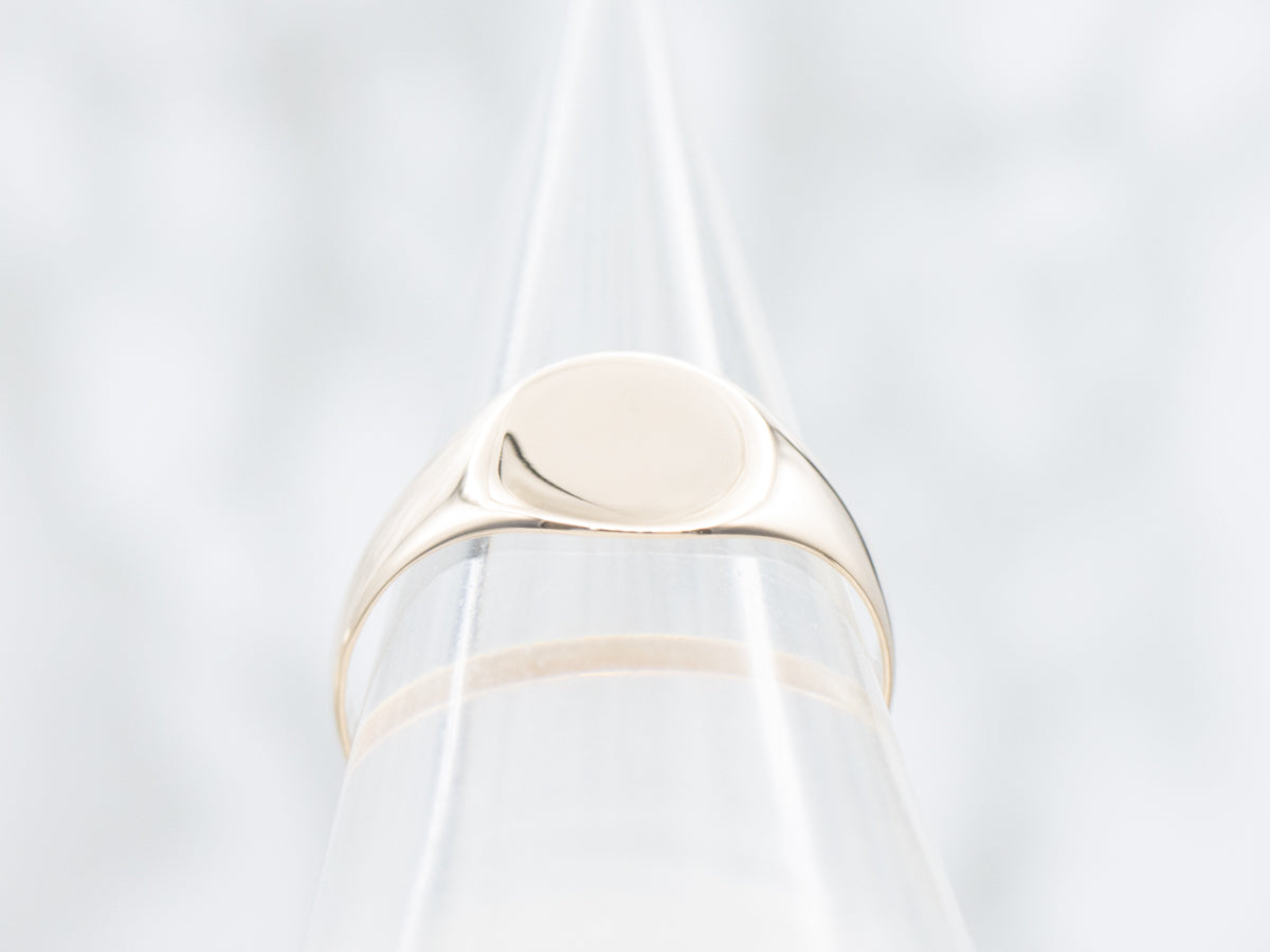 Oval Top Plain Signet Ring
