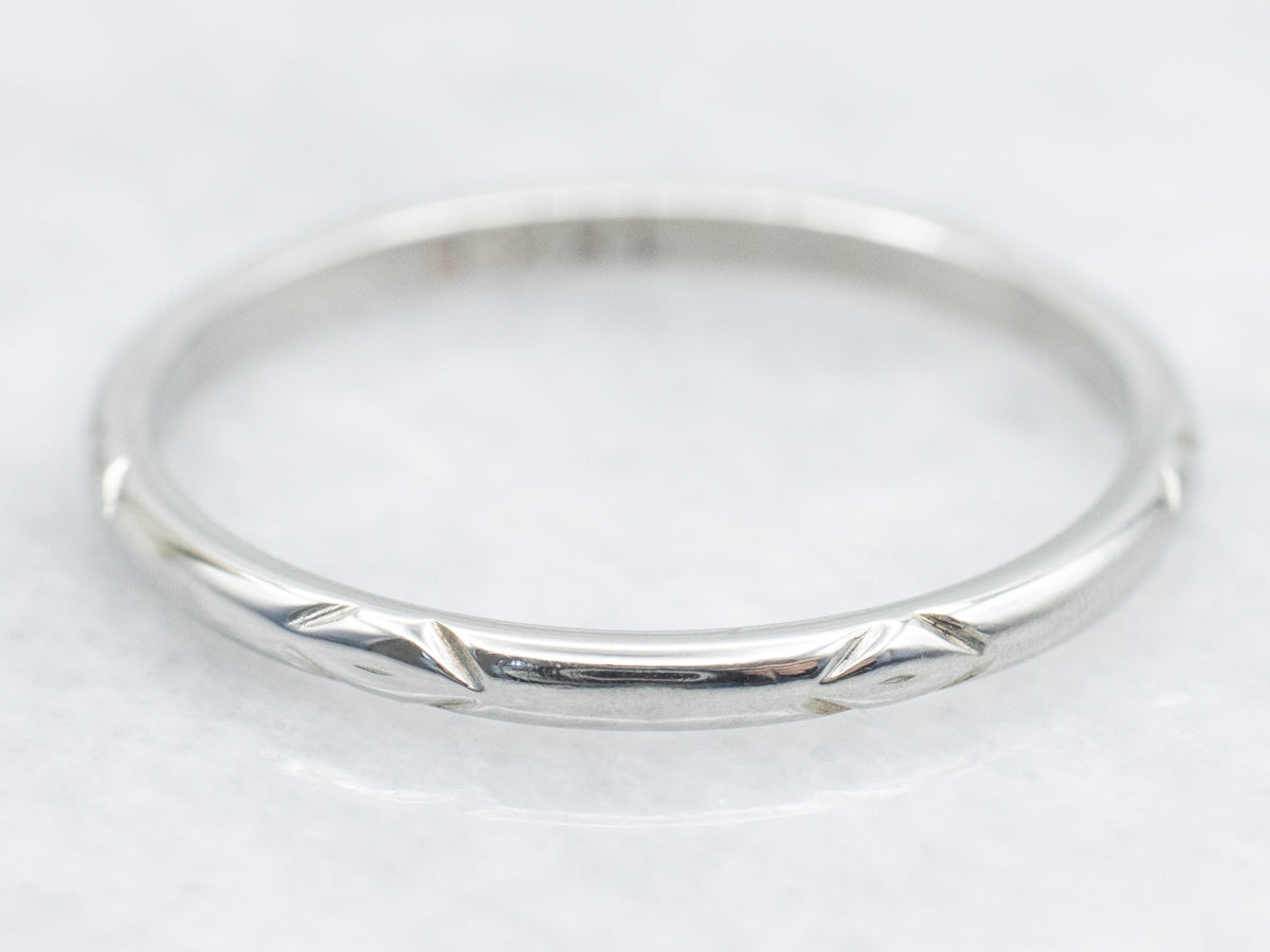 Vintage 18-Karat Gold Patterned Band