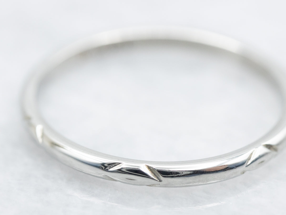 Vintage 18-Karat Gold Patterned Band