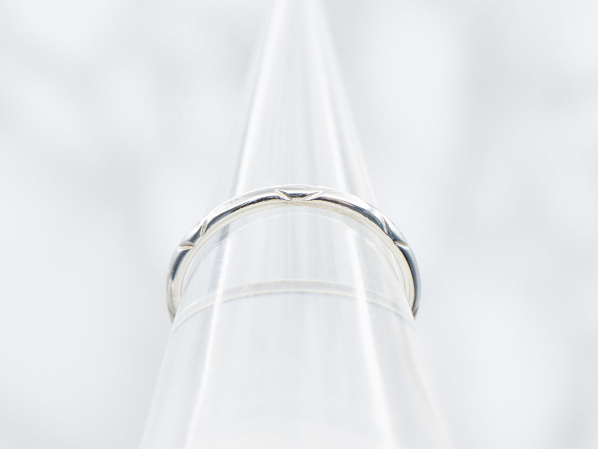 Vintage 18-Karat Gold Patterned Band