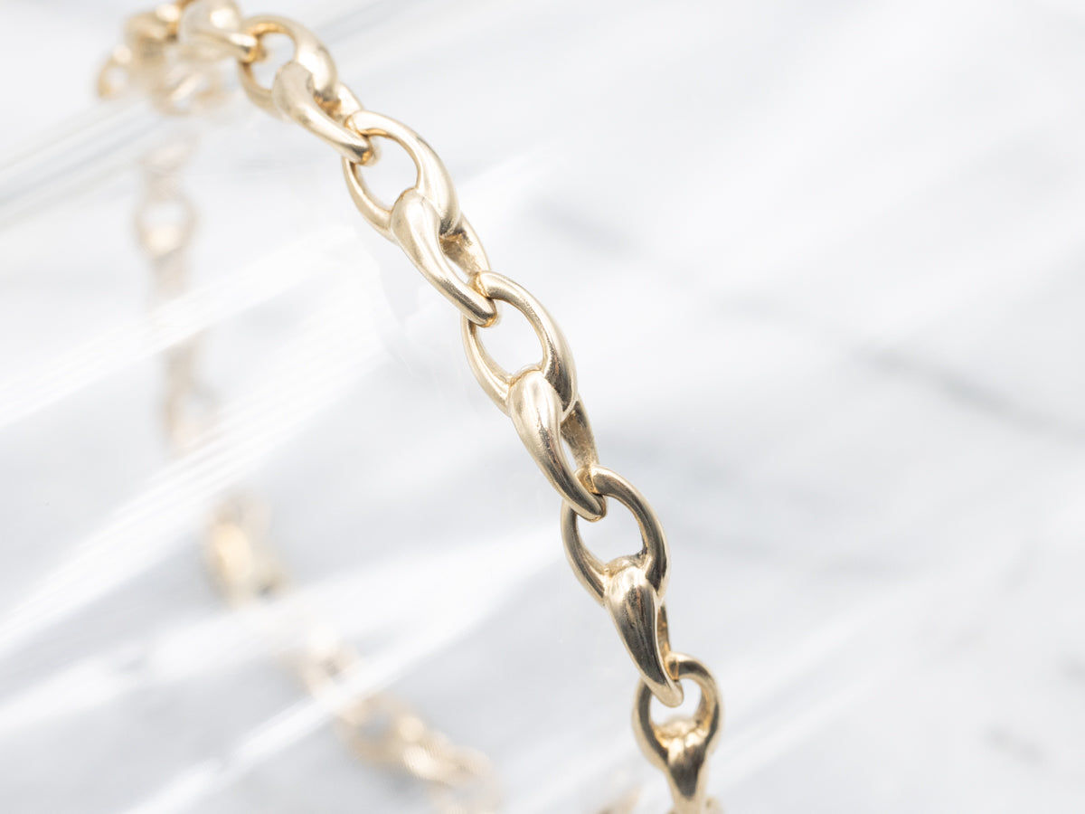 Yellow Gold Oval Link Bracelet