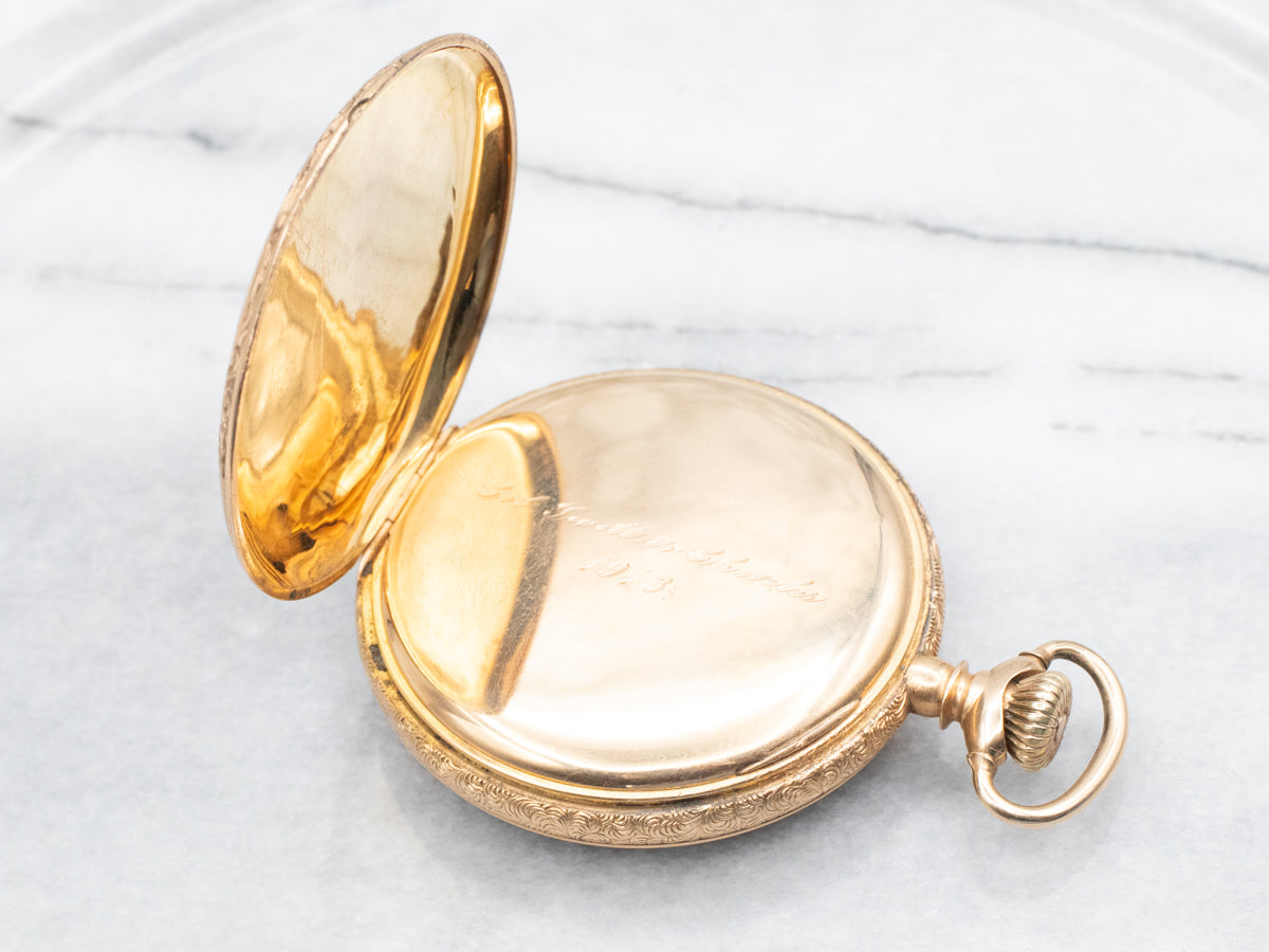 Antique 1913 Arthur B. Duncan Gold Pocket Watch