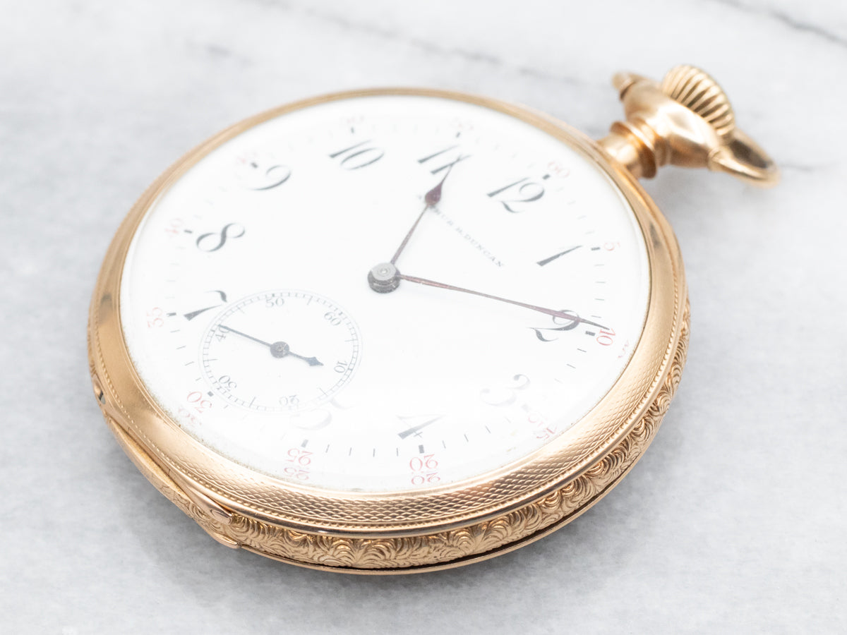 Antique 1913 Arthur B. Duncan Gold Pocket Watch