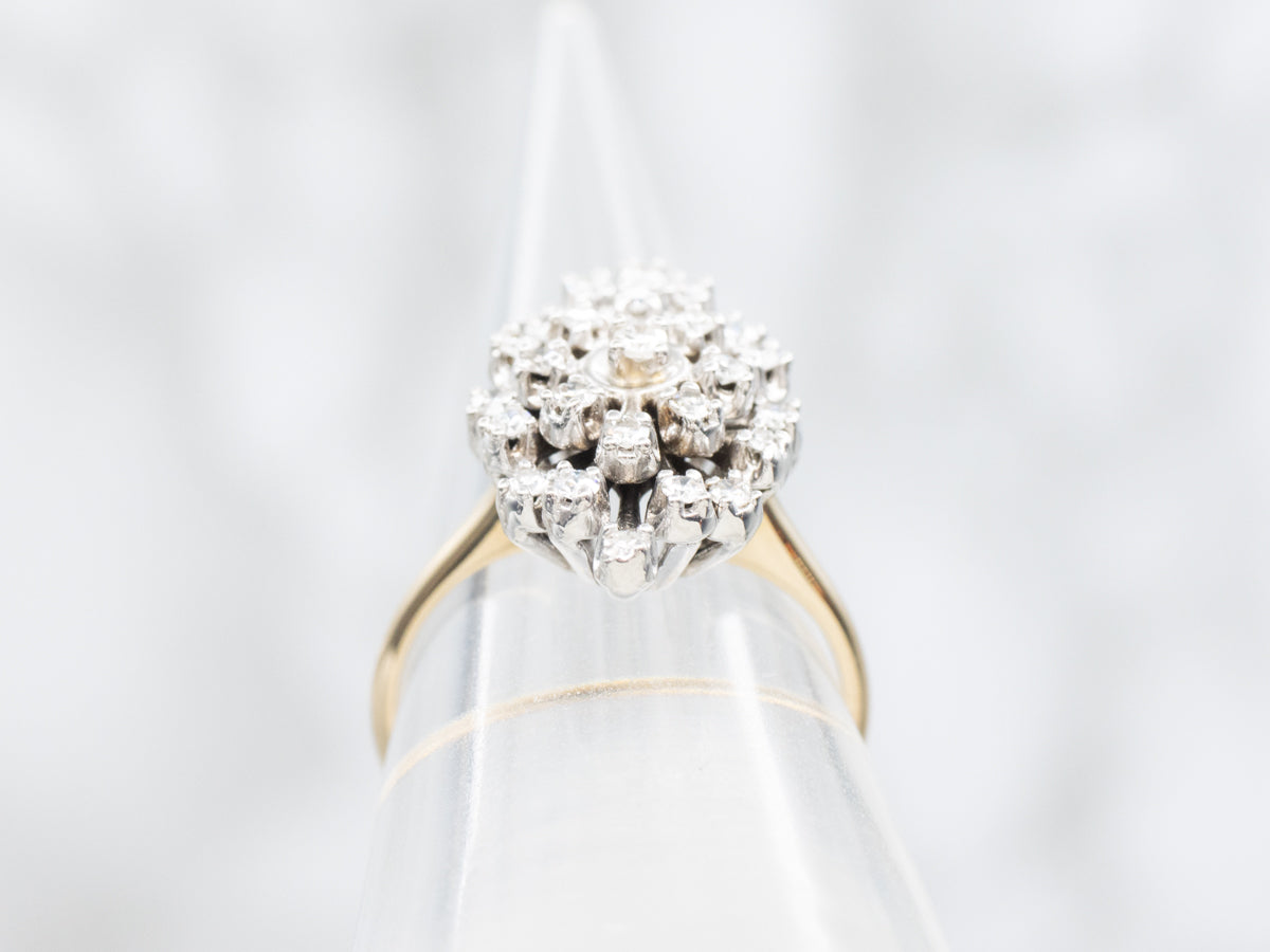 Vintage Diamond Cluster Cocktail Ring