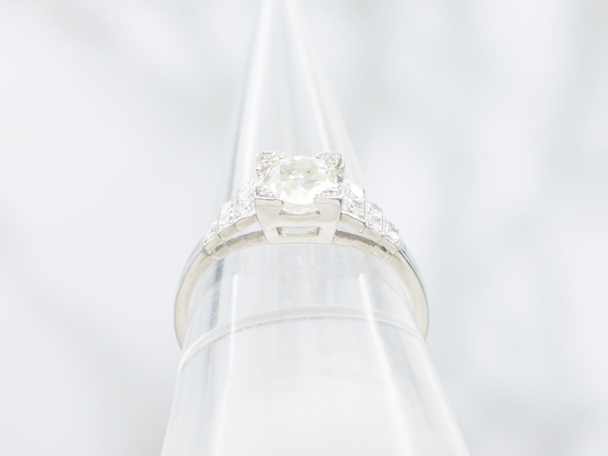 Antique Old Mine Cut Diamond Engagement Ring