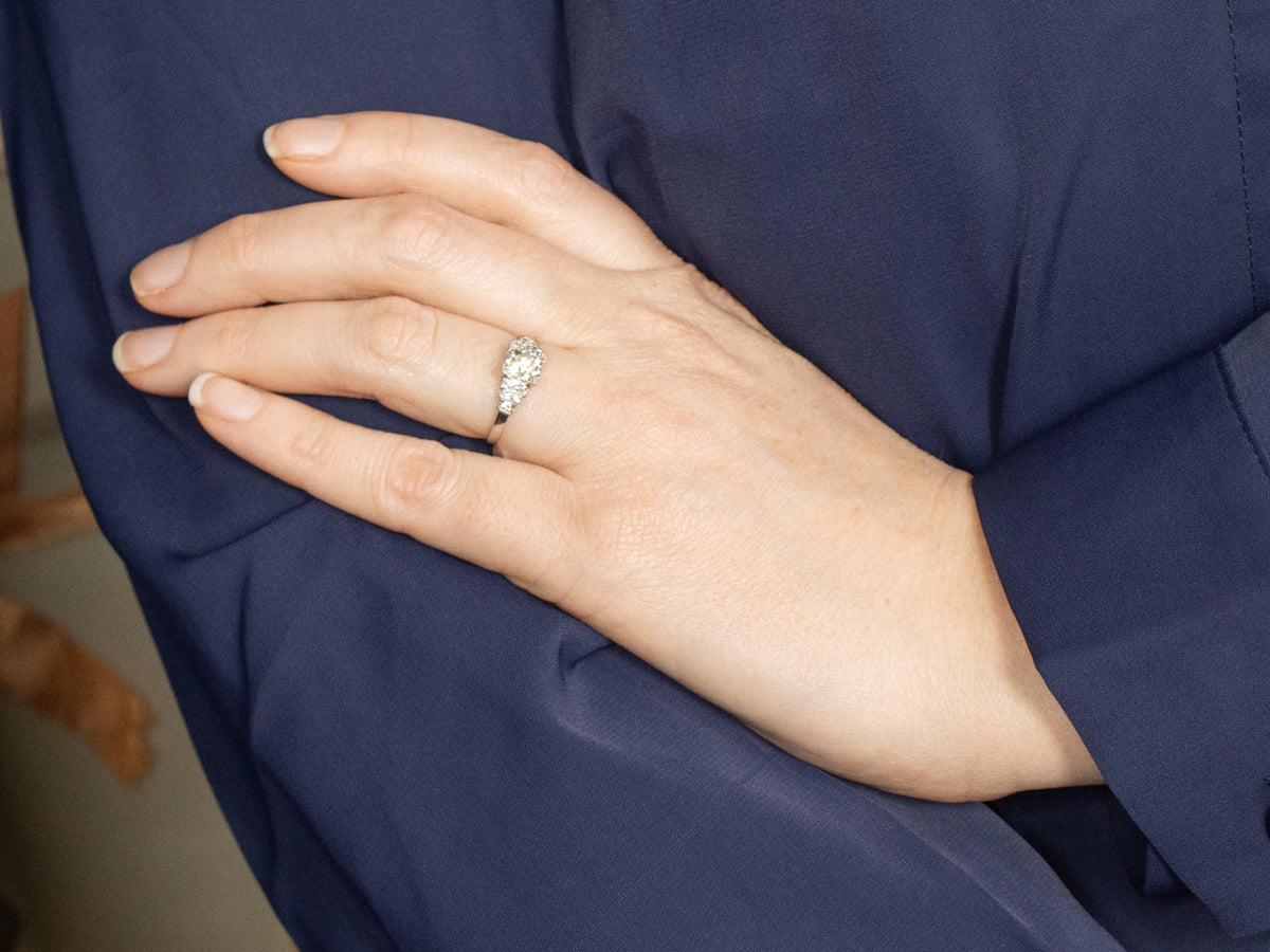 Antique Old Mine Cut Diamond Engagement Ring