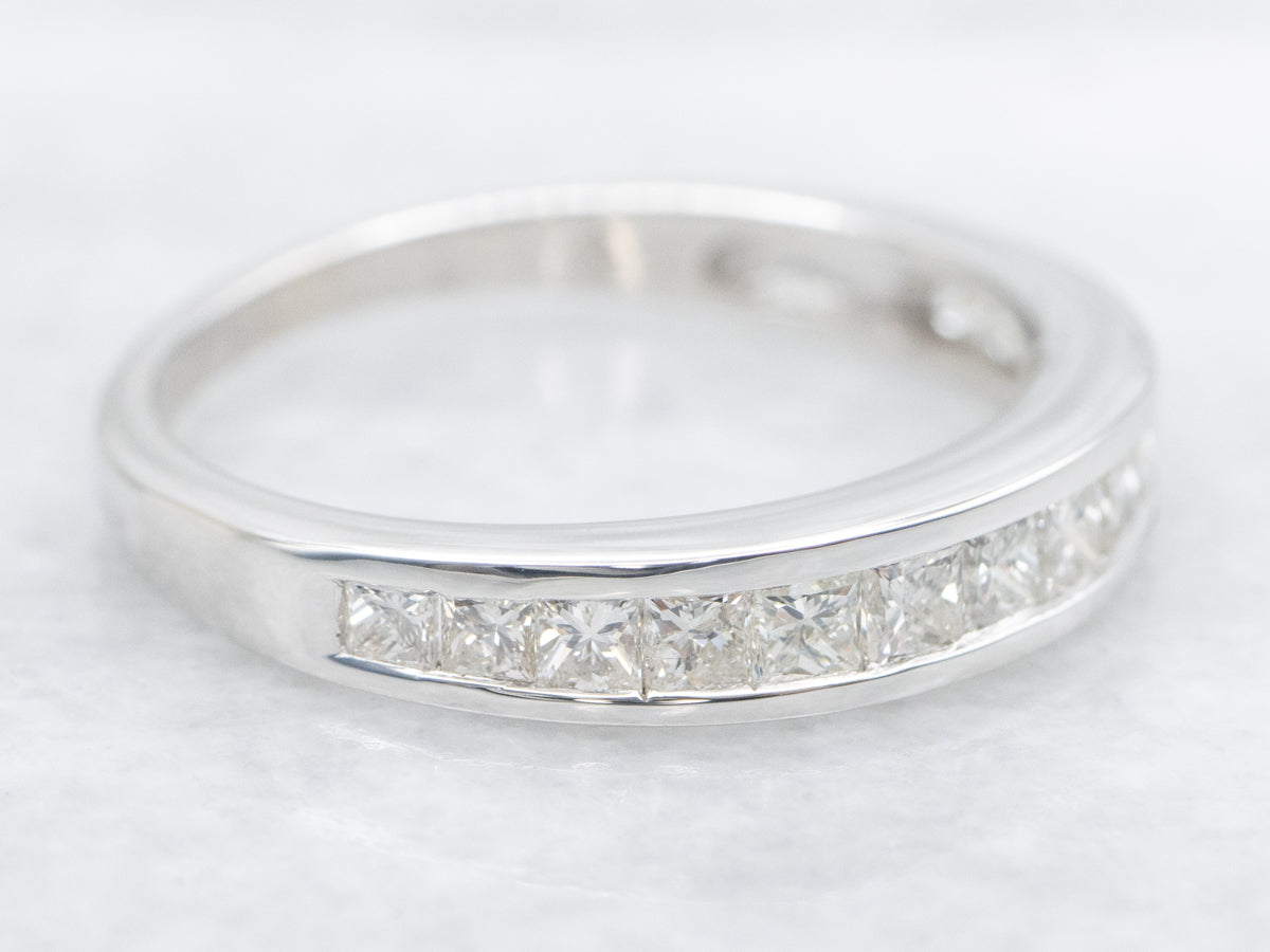 Channel Set Princess Cut Diamond Band