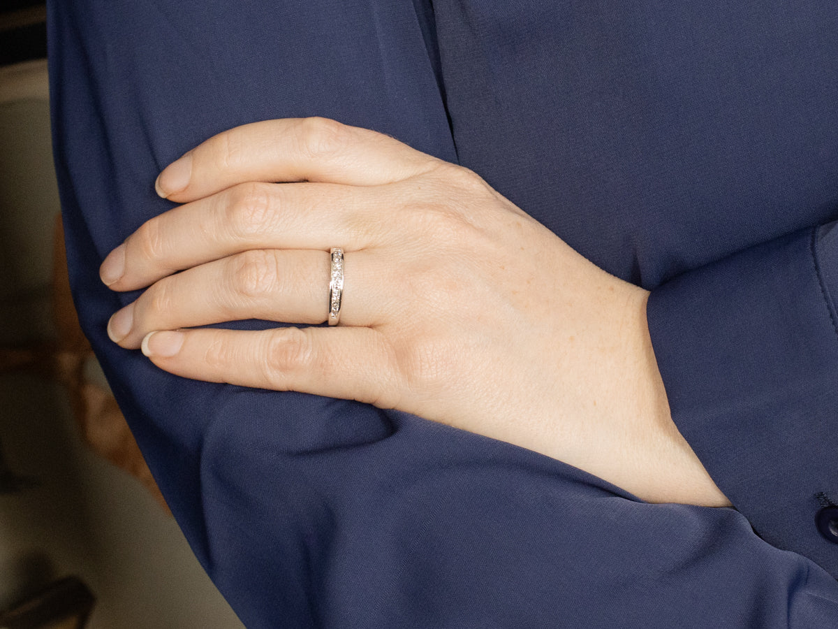 Channel Set Princess Cut Diamond Band