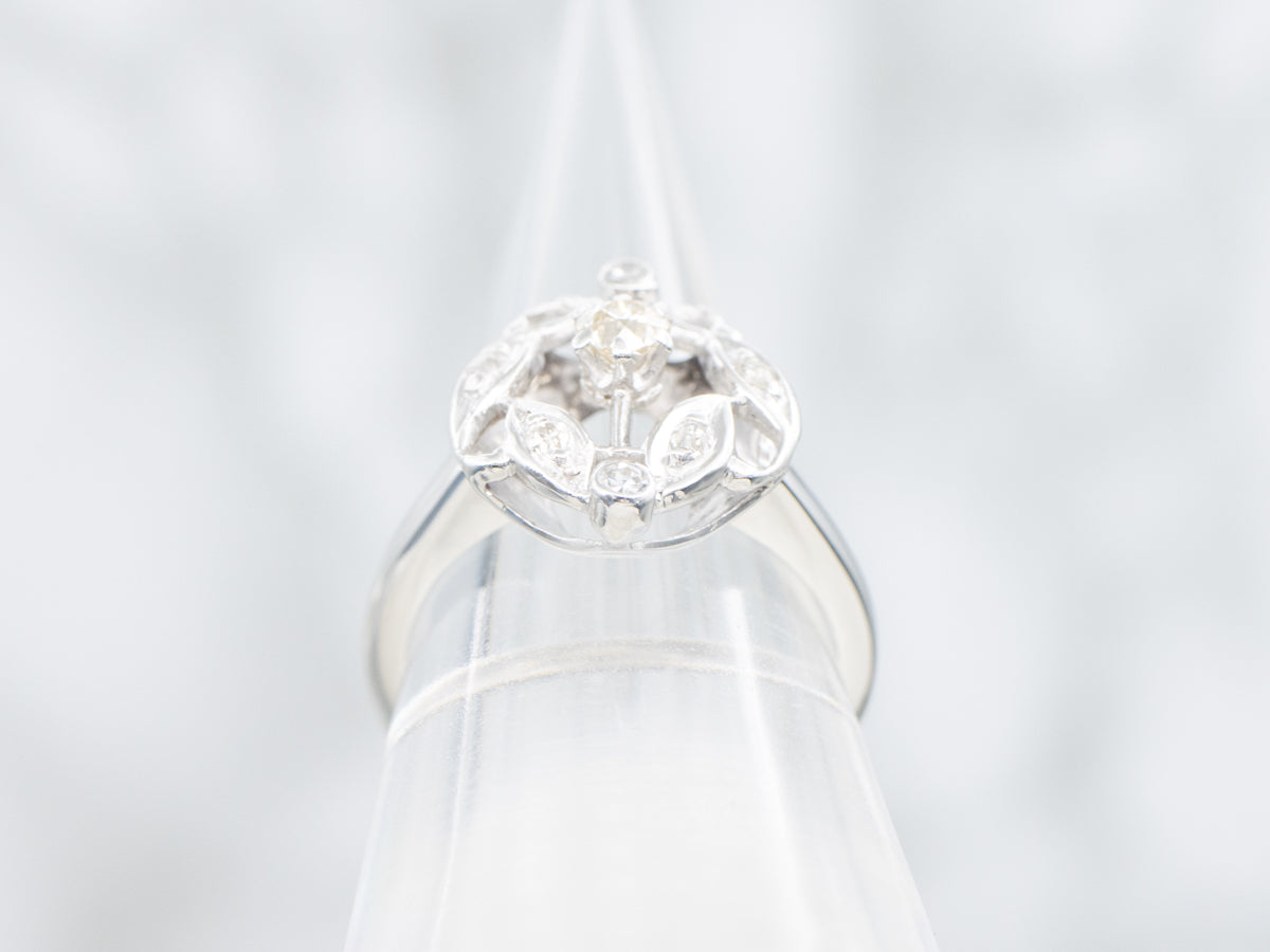 Antique Old Mine Cut Diamond Dinner Ring