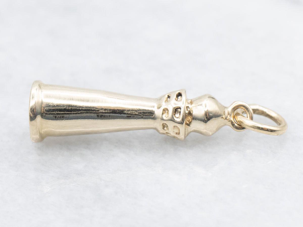 Nautical Yellow Gold Lighthouse Charm