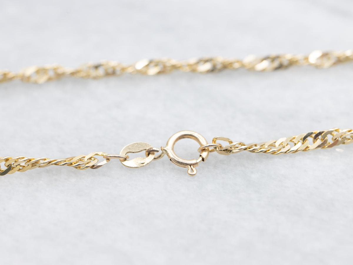 Yellow 14-Karat Gold Twisted Curb Chain