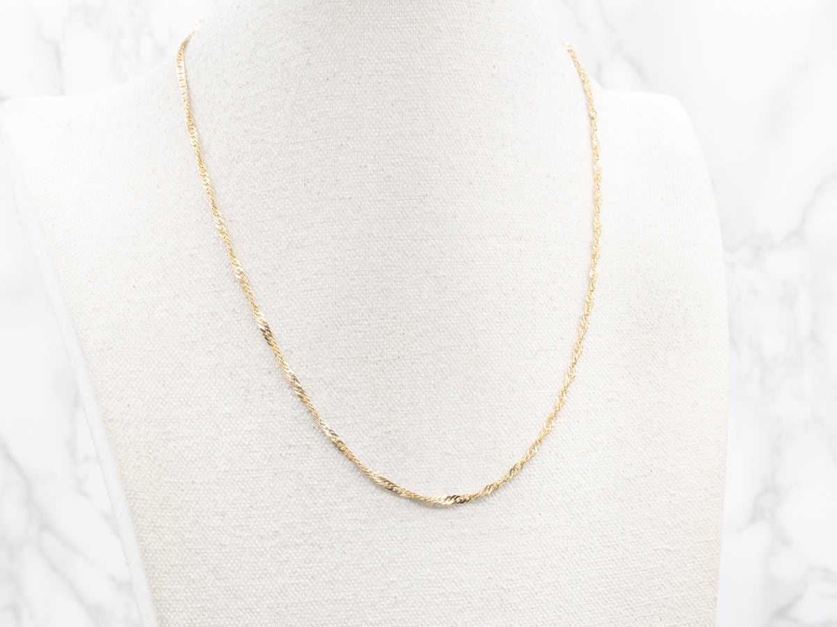 Yellow 14-Karat Gold Twisted Curb Chain