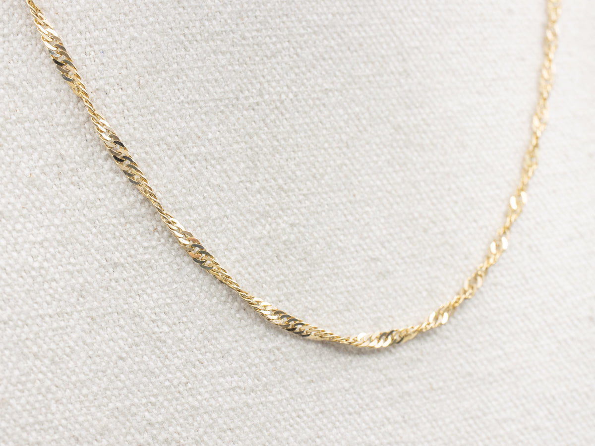 Yellow 14-Karat Gold Twisted Curb Chain
