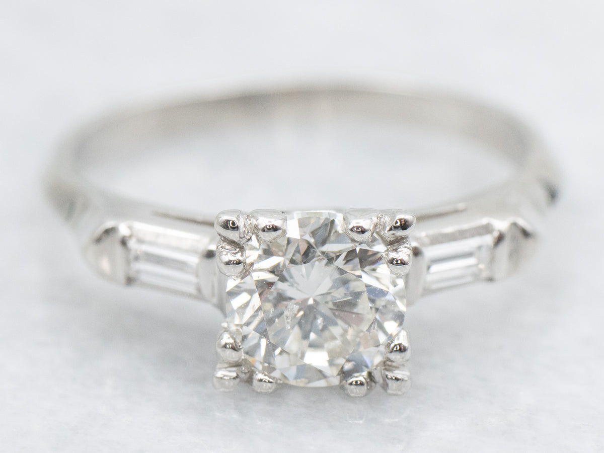 Platinum 1950s Diamond Engagement Ring