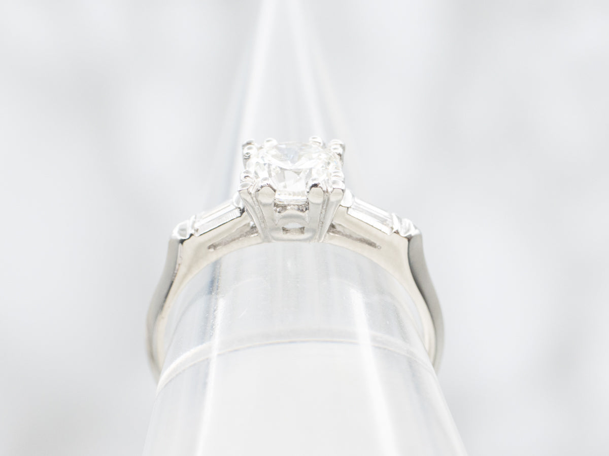 Platinum 1950s Diamond Engagement Ring